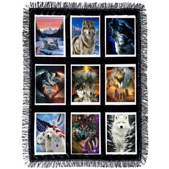 Wolf Photo Blanket 9 Custom Photo Throw Blanket - Picture 1 of 3